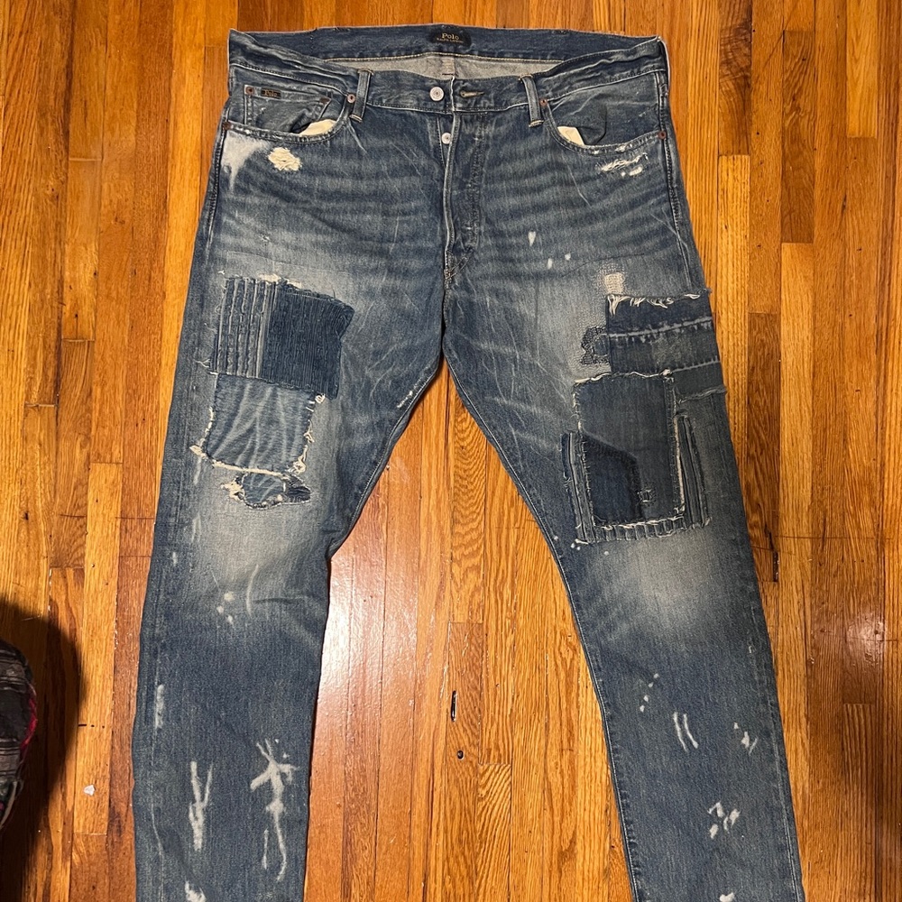 Polo Ralph Lauren Men’s Distressed Slim Jeans - 38